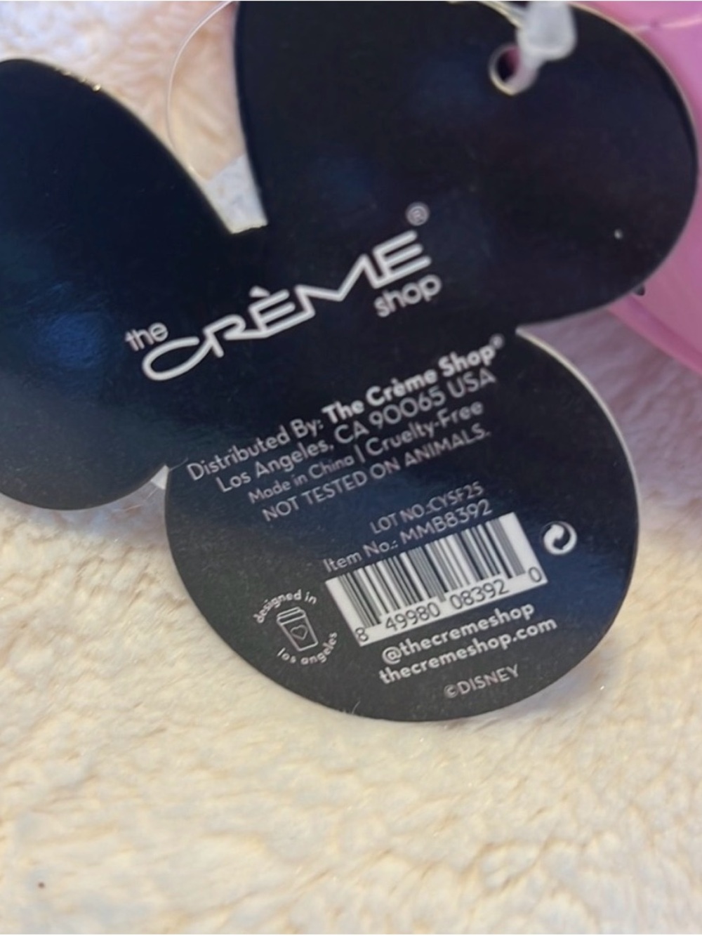NWT Creme Pink & Black Minnie Bow Pouch - Picture 3 of 3